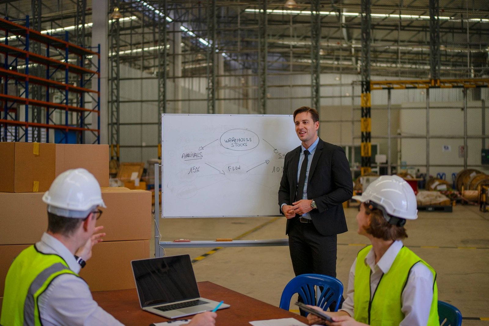 Operations team in export warehouse