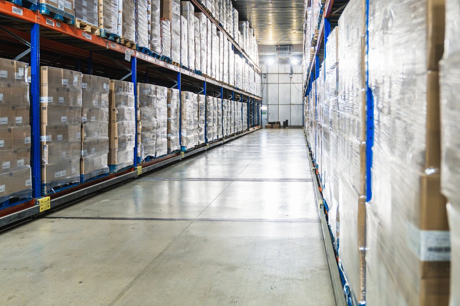 Organized logistics warehouse representing reliable fulfillment